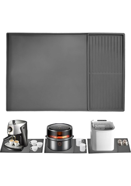 Yükseltilmiş Kenarları Olan Silikon Kahve Paspası, Tezgahlar Için 24 x 16 Inç Kahve Çubuğu Mat, Kahve Çubuğu Aksesuarları Altına Sığar (Yurt Dışından) modelleri