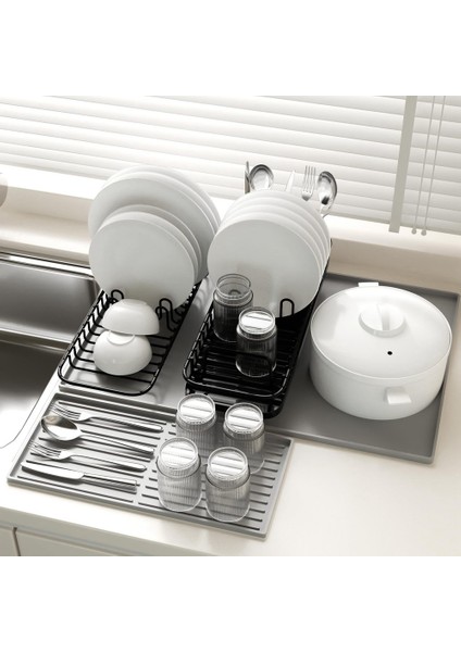 Yükseltilmiş Kenarları Olan Silikon Kahve Paspası, Tezgahlar Için 24 x 16 Inç Kahve Çubuğu Mat, Kahve Çubuğu Aksesuarları Altına Sığar (Yurt Dışından) fırsatları