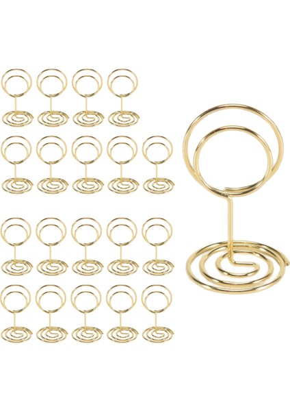 Tablo Numarası Tutucular 20PCS - 2 Inç Mini Yer Kart Tutucu Kısa Tablo Numarası Düğün Partisi (Altın) (Yurt Dışından)