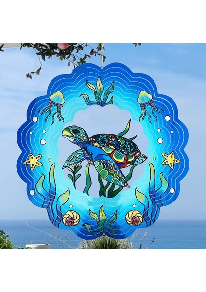 Deniz Kaplumbağı Rüzgar Spinners 3D Asma Rüzgar Spinner Deniz Kaplumbağı Süs Hediyeleri, Metal Rüzgar Kinetik Heykel Ev Dekoru (Yurt Dışından) fiyatları