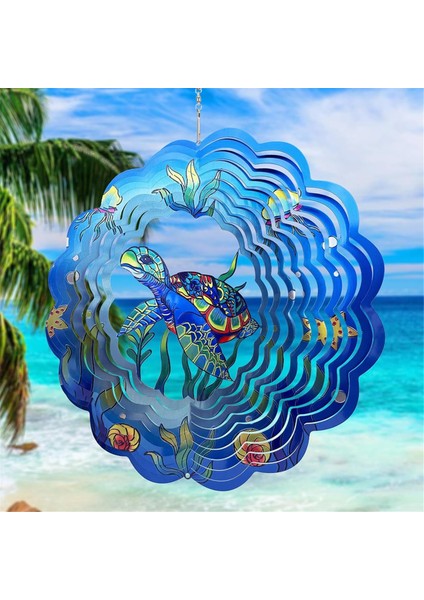 Deniz Kaplumbağı Rüzgar Spinners 3D Asma Rüzgar Spinner Deniz Kaplumbağı Süs Hediyeleri, Metal Rüzgar Kinetik Heykel Ev Dekoru (Yurt Dışından) modelleri