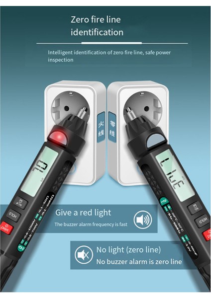 Aneng A3007 Mini Pen Multimetre Ses Yaması 6000COUNTS Voltmetre LCD El Flashlight Ncv Test Cihazı Voltaj Direnci (Yurt Dışından)