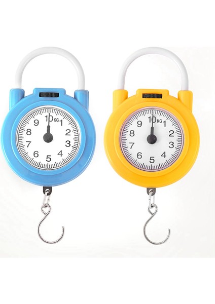 10KG Taşınabilir Mekanik Kadran Ölçeği Asma/mutfak Ölçeği Asma Kanca Çok Amaçlı Ölçek Bantlı Ölçüyle Sarı (Yurt Dışından)