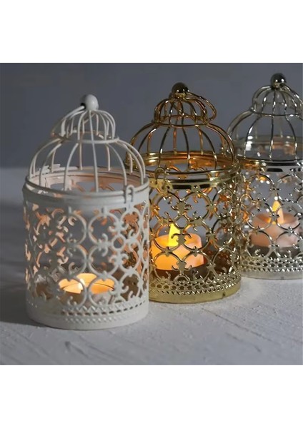 Beiou Dekorasyon Fas Fener Taihua Şamdan Eski Moda Dekorasyon Gümüş+Altın (Yurt Dışından) modelleri