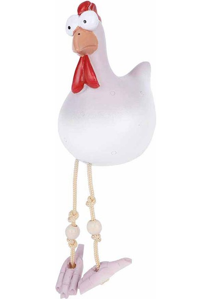 Reçine Horoz Açık Heykelleri Komik, Su Geçirmez ve Uygun Avlu, Bahçe, Balkon Dekorasyon Beyaz Solmaz (Yurt Dışından)