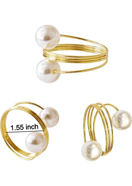 20 Paket Altın Peçete Halkaları, Inci Peçete Halka Seti, Metal Yay Peçete Tutucu Masa Süslemeleri, Peçete Halka Tokaları (Yurt Dışından) modelleri