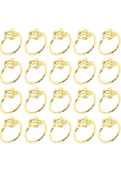 20PCS Altın Yaprak Peçete Yüzükleri - Masa Peçeteleri Için Altın Peçete Yüzüğü - Tatil Peçete Yüzükleri Parti Için Peçete Yüzükleri Sonbahar (Yurt Dışından)