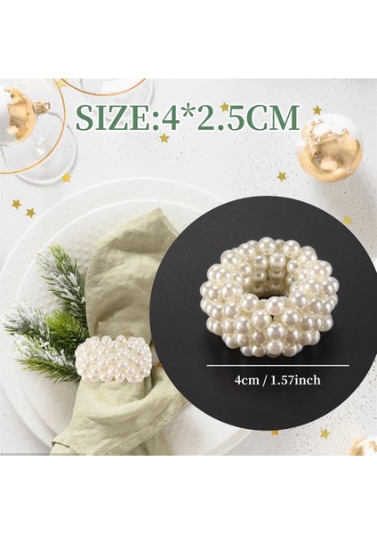 Peçete Yüzüğü 12 Parçalı Set, Beyaz Inci Düğün (Yurt Dışından) fırsatları