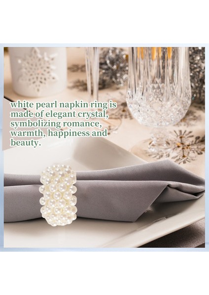 Peçete Yüzüğü 12 Parçalı Set, Beyaz Inci Düğün (Yurt Dışından) indirimleri