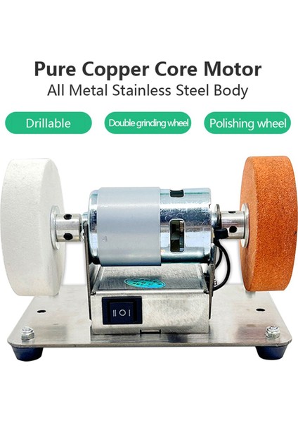 Küçük Çift Parlatma Elektrikli Taşlama Tekerlek Grindig Taş Öğütücü Makine Masa Taşım Motor Abd Fiş B (Yurt Dışından) fiyatları