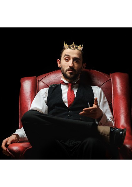 Erkekler Için Altın Kral Taçlar - Barok Vintage Rhinestone Crystal Crown, Tiyatro Balo Partisi Için Erkekler Tam Kral Taç (Yurt Dışından) indirimleri