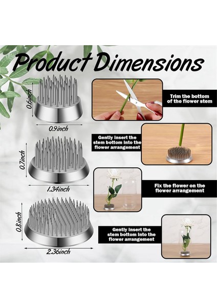 6 Pcs 3 Boyut Paslanmaz Çiçek Kurbağaları Kenzan Çiçek Tutucu Yuvarlak Çiçek Düzenleyicileri Gümüş Kenzan (0.9in, 1.34IN, 2.36IN) (Yurt Dışından) fırsatları