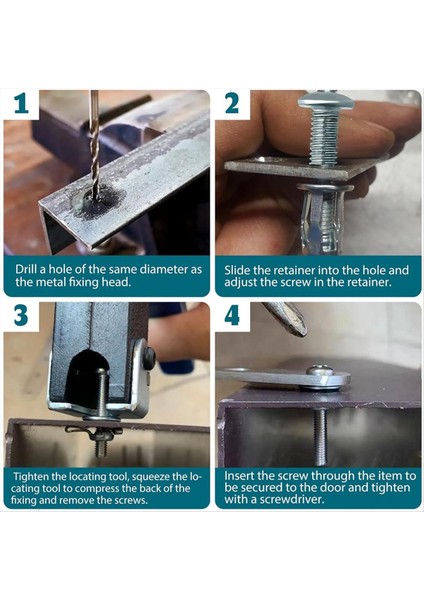 12 Pcs Içi Boş Kapı Ankraj Vidaları Set Içi Boş Metal Boşluk Sabitleme M6 Jack Somunlar Ekler Fındık Taç Çelik Boru Için Taç Somun (Yurt Dışından) modelleri