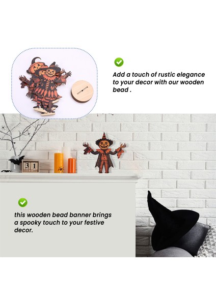 Cadılar Bayramı Vintage Bunting Ahşap Cadılar Bayramı Banner Asır Vintage Farmhouse Banner Cadılar Bayramı Dekorasyonları Halat B ile (Yurt Dışından) indirimleri