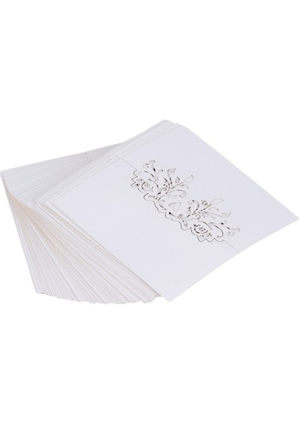 60PCS Dantel Düğün Masa Adı Yer Kartları Kişiselleştirilmiş Resepsiyon Dekorasyonu Beyaz Dantel Desen Kart Stock Düğün Iyilikleri, Parti (Yurt Dışından) modelleri