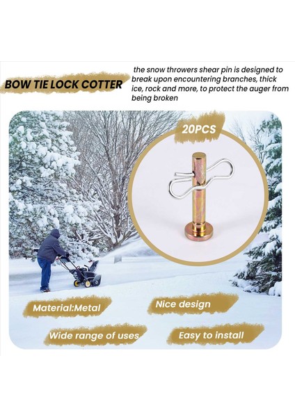 40 Adet Kesme Pimleri ve Cotter Pimleri 738-04124 ve 714-04040 Yedek Kesme Pimi ve Papyon Kilidi Cotter (Yurt Dışından) fırsatları