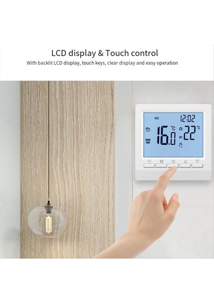 Duvara Monte Isıtma Termostat Sıcaklık Regülatörü Kazanlar Haftalık Programlanabilir Termostat (Yurt Dışından) fırsatları