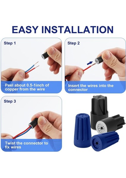 40PCS Su Geçirmez Tel Konektörleri Dış Işıklar Için 22AWG-12AWG Için Elektrik Tel Konektörleri Sulama Vanaları (Yurt Dışından) modelleri