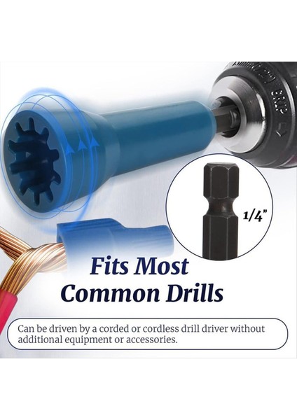 Matkap Için Tel Twister Aracı, Wirenut Twister Tel Somun Çiftlik Kiti, Matkap Için 3 Wirenut Twister + 150PCS Tel Caps (Yurt Dışından) modelleri