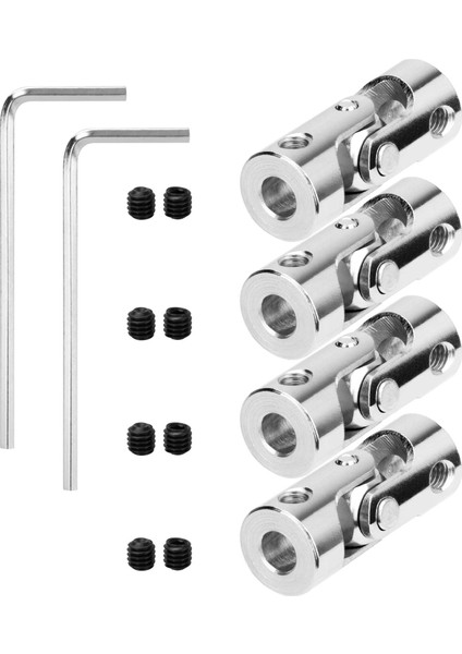 4 Paket 4mm Ila 4mm Çelik Evrensel Ortak Kartaltan Konektör, Döner Model Dıy Motor Şaft Takma Aksesuar (Yurt Dışından)