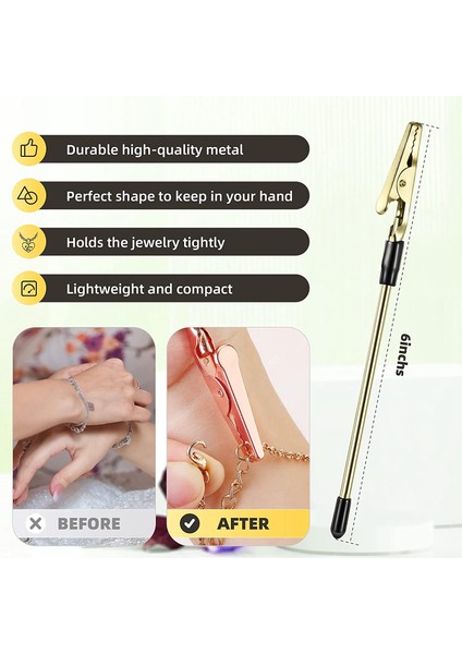 3 Adet Bilezik Alet Takı Yardımcısı El Bilek Yardımcıları Donatma ve Kanca Takma, 6.1 Inç (Yurt Dışından) fiyatları