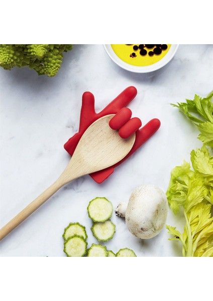 4pcs Mutfak Silikon Pot Klipsi Kapak Kaldırma Gadget Kaşık Tutucu Buhar Kaya Çıkarma Dökülme Koşullu Kapak Kaldırıcı Madenleri Palmiye Şekli (Yurt Dışından)