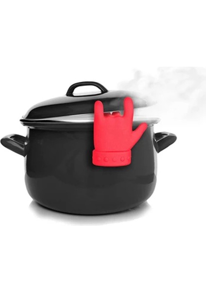 4pcs Mutfak Silikon Pot Klipsi Kapak Kaldırma Gadget Kaşık Tutucu Buhar Kaya Çıkarma Dökülme Koşullu Kapak Kaldırıcı Madenleri Palmiye Şekli (Yurt Dışından) fırsatları