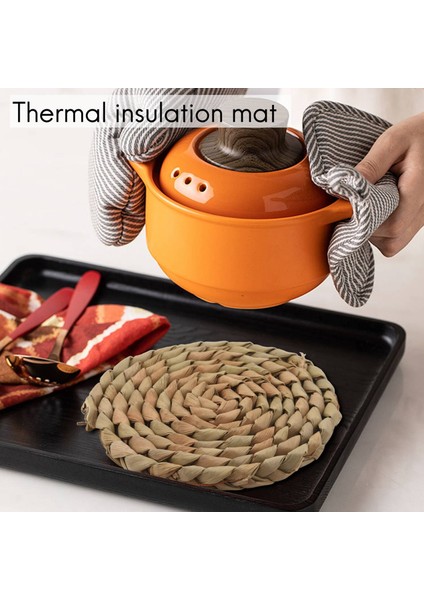 10 Adet Yuvarlak Örgü Placemat Kaymaz Isıya Dayanıklı Paspaslar Masa, Tencere, Mutfakta Tava Demlikleri, 12 Inç, 8 Inç, 4 Inç (Yurt Dışından) modelleri