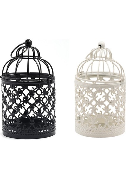 Beiou Dekorasyonu Fas Fener Taihua Şamdan Eski Moda Dekorasyon Siyah+Beyaz (Yurt Dışından)