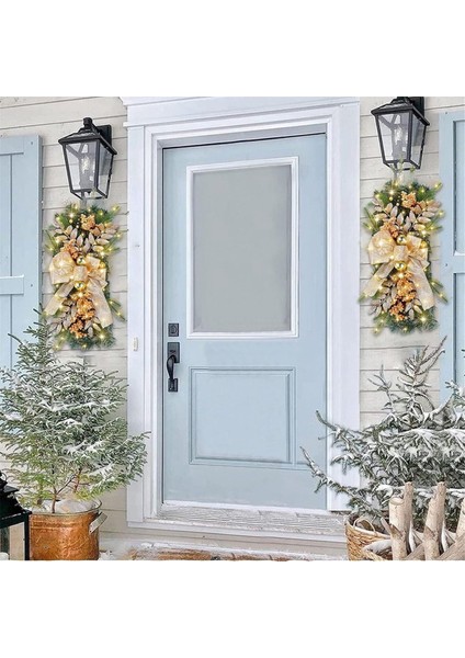 Kablosuz Yardımcı Merdiven Noel Swag, Ön Kapı Için Noel Çelenkleri, Kapalı Açık Altın Için Asılı Süslemeler (Yurt Dışından) fırsatları