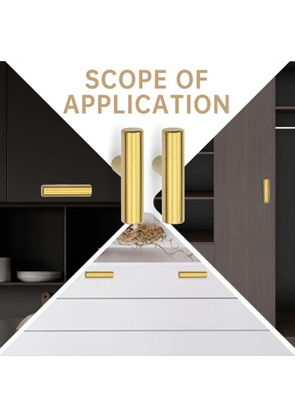 12 Paket Mutfak Dolap Kolları Fırçalanmış Nikel Dolap, Gardıroplar Için Vidalı 46MM T Çubuk Tutamakları Banyo Kapıları (Yurt Dışından) fırsatları