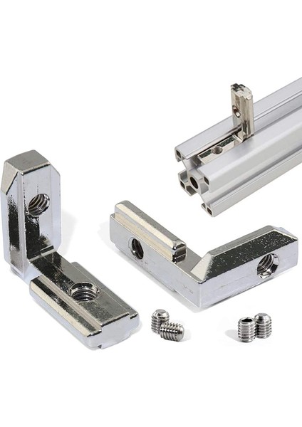 20PCS T Yuva L-Şekilli Iç Kısım Iç Köşe Konnektörü Braketi Alüminyum Ekstrüzyon Profili 2020 Serisi Slot 6mm (Yurt Dışından) fırsatları