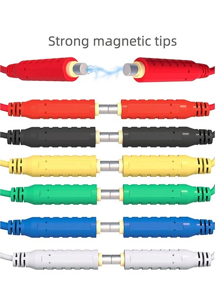6pcs Manyetik Test Kurşun Silikon Yumuşak Esnek Jumper Test Kabloları 30VAC 5A 3.3ft T10005 Sensörler Anahtarları (Yurt Dışından) indirimleri