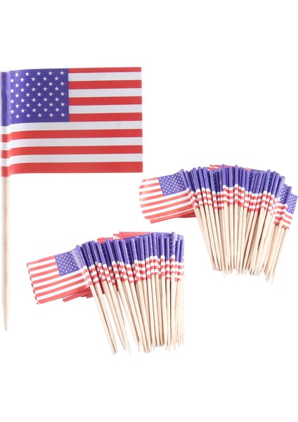 100 Amerikan Bayrağı Kürdan Parti Cupcake Dekorasyon Sandviç Mini Yemek Seçimleri (Yurt Dışından) modelleri