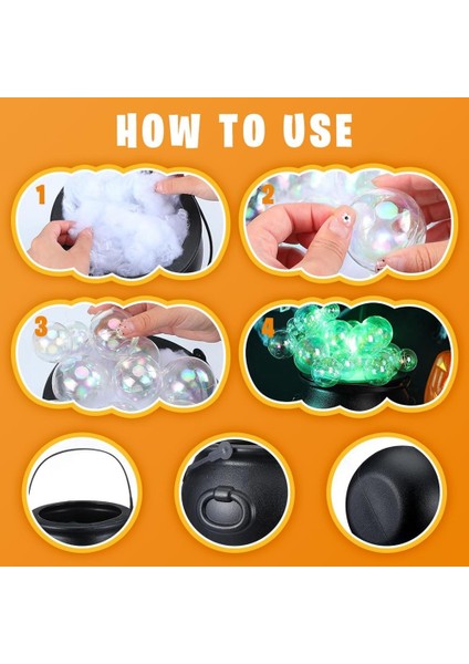 Cadılar Bayramı Köpüren Kazan Seti Cadılar Bayramı Dekorasyonları Kapalı Dıy Kiti Açık Top Cadılar Bayramı Dekoru Pembe-Mor Pil (Yurt Dışından) fırsatları