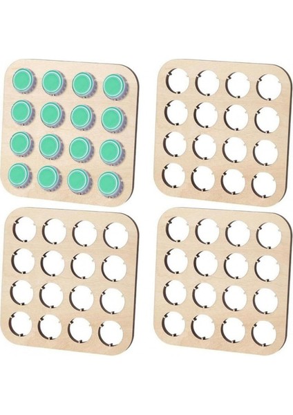 4 Adet Ahşap Bira Şişesi Kapağı Ekran Stantları, 16 Yuvalı Navajo Koleksiyon Bardak Altlıkları, 4.33X4.33 Koleksiyoncu Için Kare Organizatör (Yurt Dışından) fiyatları