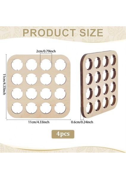 4 Adet Ahşap Bira Şişesi Kapağı Ekran Stantları, 16 Yuvalı Navajo Koleksiyon Bardak Altlıkları, 4.33X4.33 Koleksiyoncu Için Kare Organizatör (Yurt Dışından) modelleri