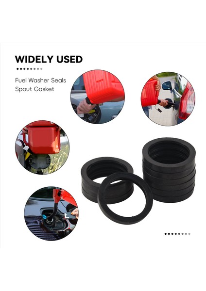 10 Paketi Kauçuk Halka Contalar Contaları Gazlar Contaları Çıkarabilir Yakıt Yıkayıcı Contaları Yedek Gaz Contaları Çoğu Gaz Can Can Spout (Yurt Dışından) indirimleri