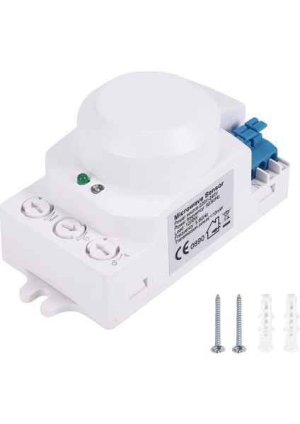 5.8ghz Hf Sistem LED Mikrodalga 360 Derece Hareket Sensörü Işık Anahtarı Gövde Hareket Dedektörü, Beyaz (Yurt Dışından)