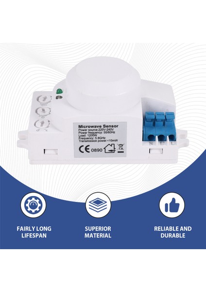 5.8ghz Hf Sistem LED Mikrodalga 360 Derece Hareket Sensörü Işık Anahtarı Gövde Hareket Dedektörü, Beyaz (Yurt Dışından) fırsatları