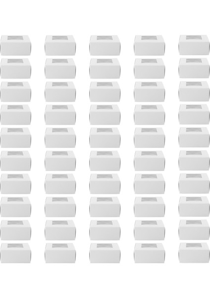 50 Adet Mini Kraft Kağıt Kutusu Pencereli Mevcut Paketleme Kutusu Ev Yapımı Sabun Kutusu Fırın Şekeri (Beyaz) (Yurt Dışından) fiyatları