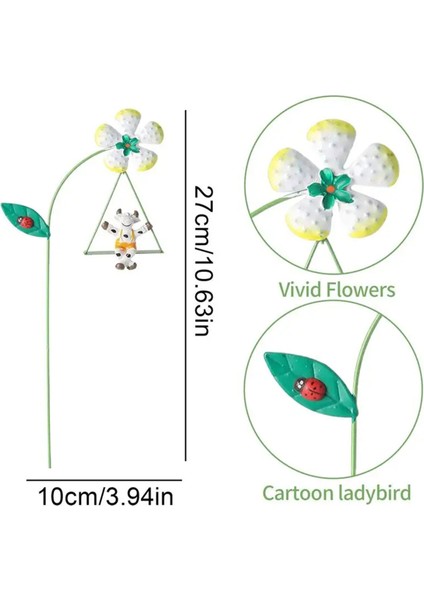 Demir Bahçe Çiçekleri 6 Pcs Dekoratif Demir Bitki Bahisleri 10.6 Inç Süs Bahçesi, Sevimli Hayvanlarla Salıncaklarda (Yurt Dışından) fiyatları