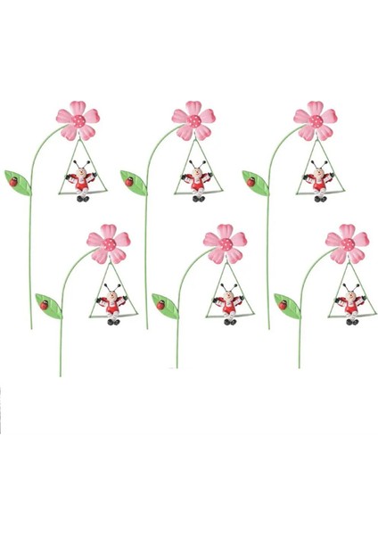 Demir Bahçe Çiçekleri 6 Pcs Dekoratif Demir Bitki Bahisleri 10.6 Inç Süs Bahçesi, Sevimli Hayvanlarla Salıncaklarda (Yurt Dışından) indirimleri