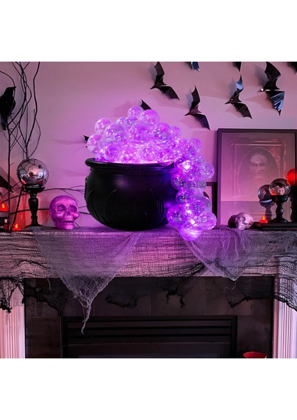 Dıy Köpüren Kazan Seti Cadılar Bayramı Iç Dekorasyon, Siyah Plastik Kase Dekorasyonu Ev Mutfak Odası (Yurt Dışından) modelleri