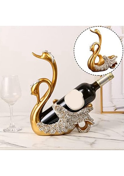 Swan Şarap Rafı Şarap Dinlenme Heykeli Swan Heykeli Şarap Tutucu Masa Üstü Şarap Rafı Şarap Rafı Altın Şarap Rafı (Yurt Dışından) modelleri