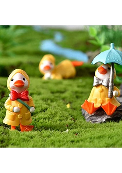 Şemsiye Ördek Heykelcik Mini Peyzaj Süsleme Ev Masaüstü Dekor Minyatür Süs Minyatür Ördek Figürin A (Yurt Dışından) fiyatları