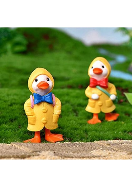 Şemsiye Ördek Heykelcik Mini Peyzaj Süsleme Ev Masaüstü Dekor Minyatür Süs Minyatür Ördek Figürin A (Yurt Dışından) modelleri