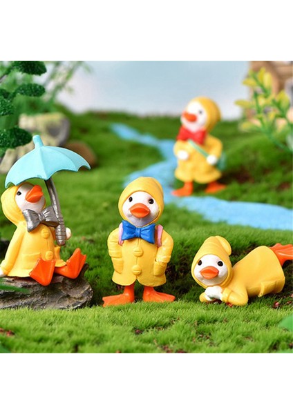 Şemsiye Ördek Heykelcik Mini Peyzaj Süsleme Ev Masaüstü Dekor Minyatür Süs Minyatür Ördek Figürin A (Yurt Dışından) fırsatları