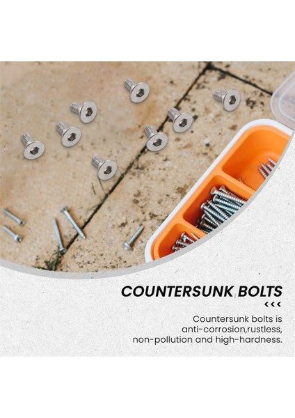 M3 x 6mm Altı Soketi Countsunk Düz Baş Vidalı Cıvatalar 50 Pcs (Yurt Dışından) modelleri