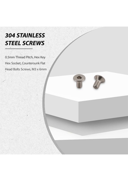 M3 x 6mm Altı Soketi Countsunk Düz Baş Vidalı Cıvatalar 50 Pcs (Yurt Dışından) fırsatları